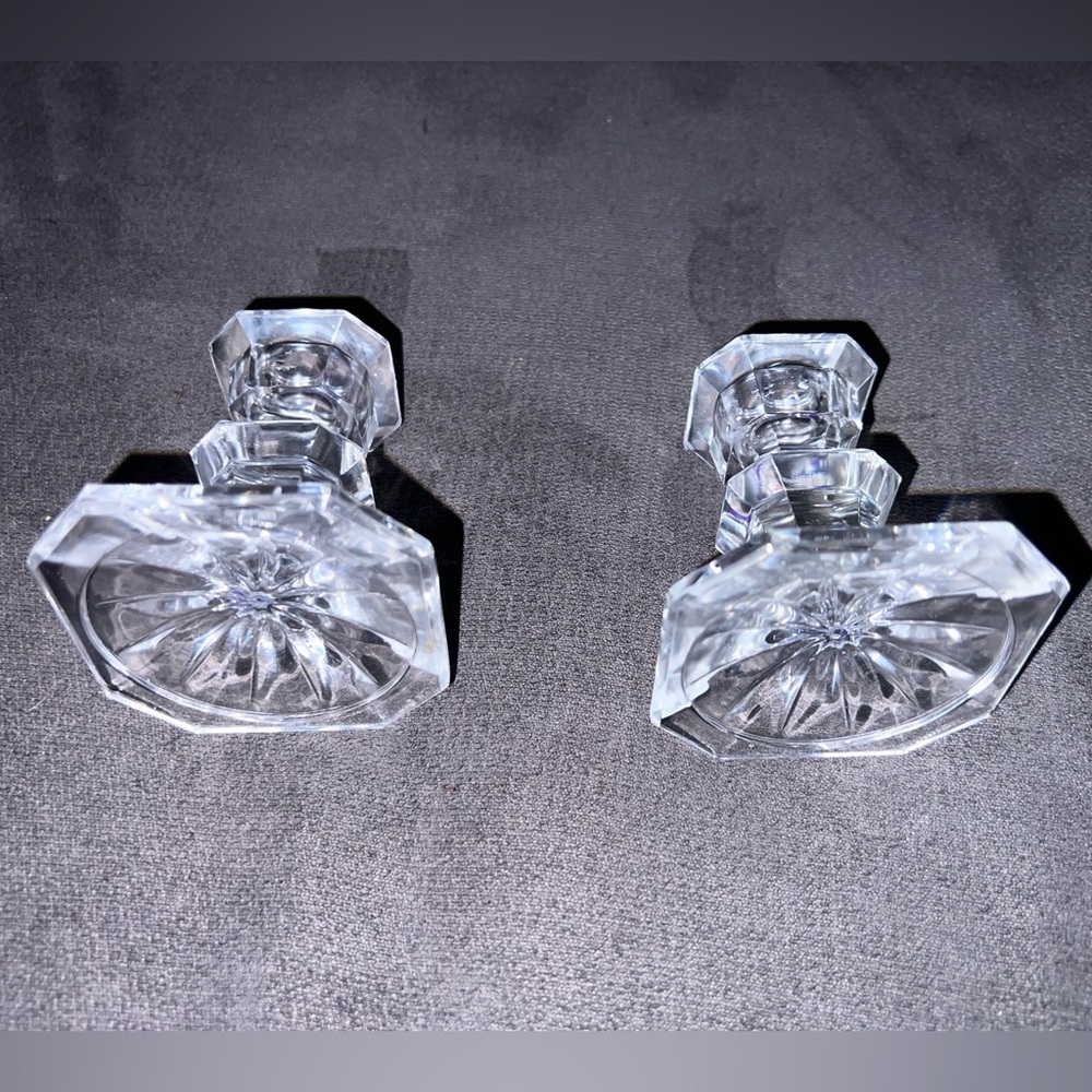 Crystal candlestick holders